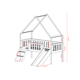 Halfhoogslaper met Glijbaan Abe - Leverbaar in 10 Kleuren!