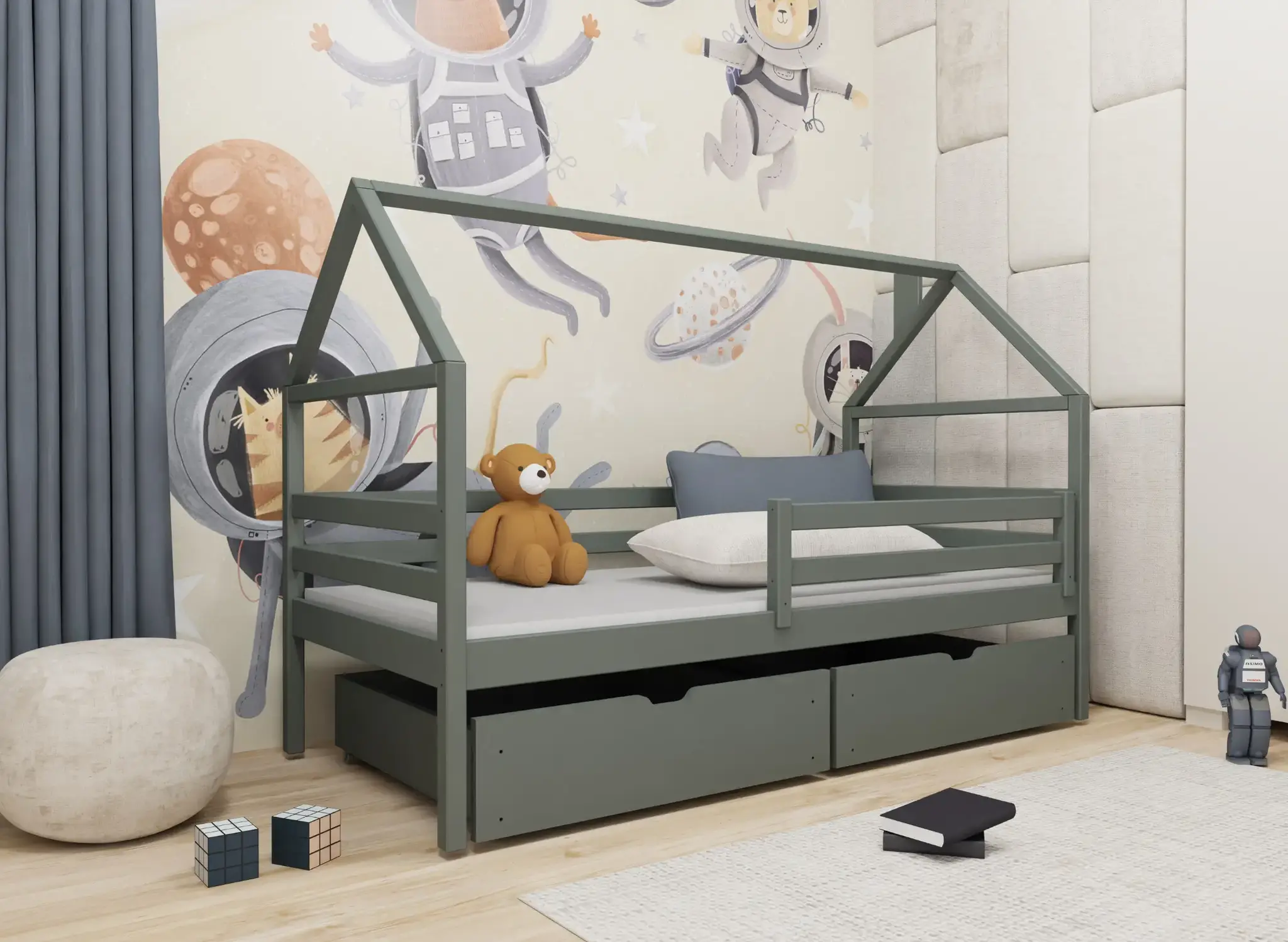 Huisbed met Lades Aaron - Leverbaar in 6 kleuren!
