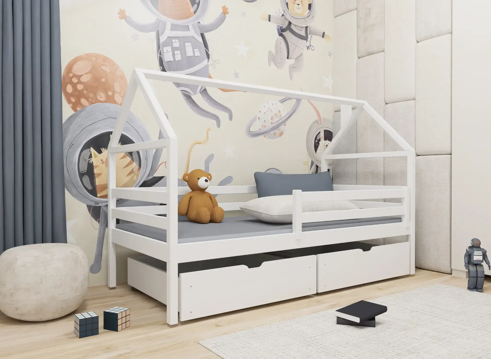 Huisbed met Lades Aaron - Leverbaar in 6 kleuren!