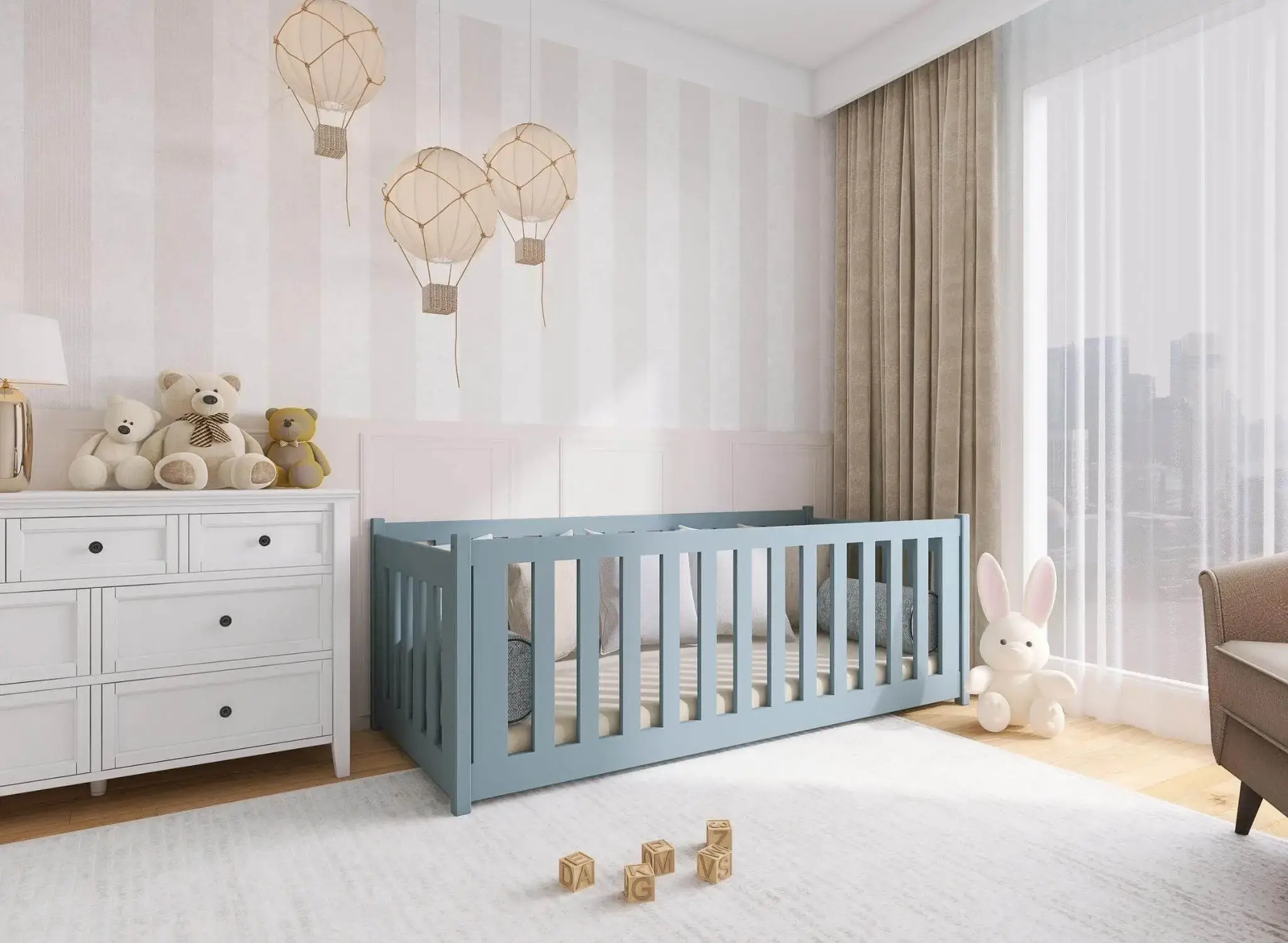Vloerbed Cato - Kinderbed - Leverbaar in 6 kleuren!