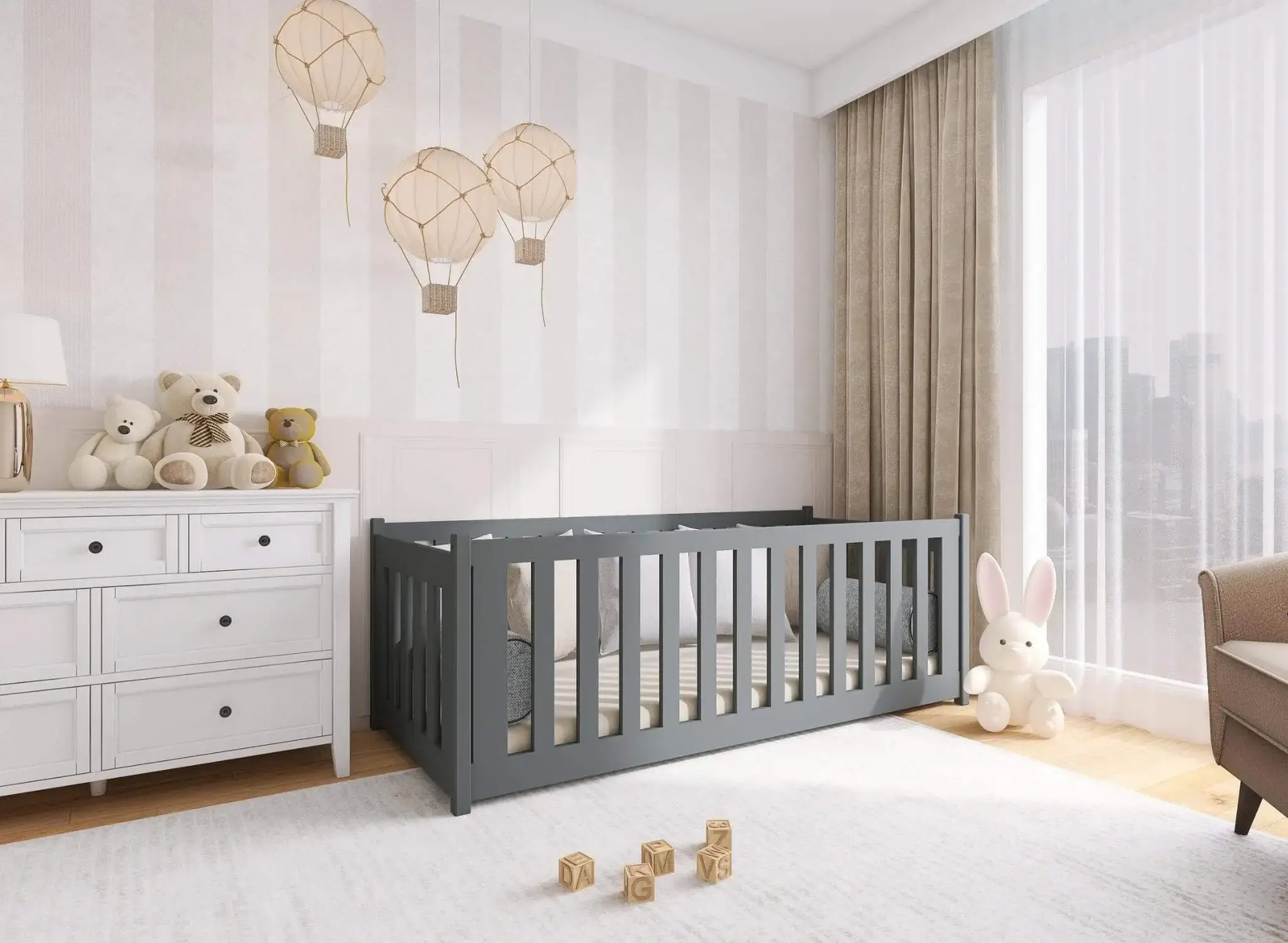 Vloerbed Cato - Kinderbed - Leverbaar in 6 kleuren!