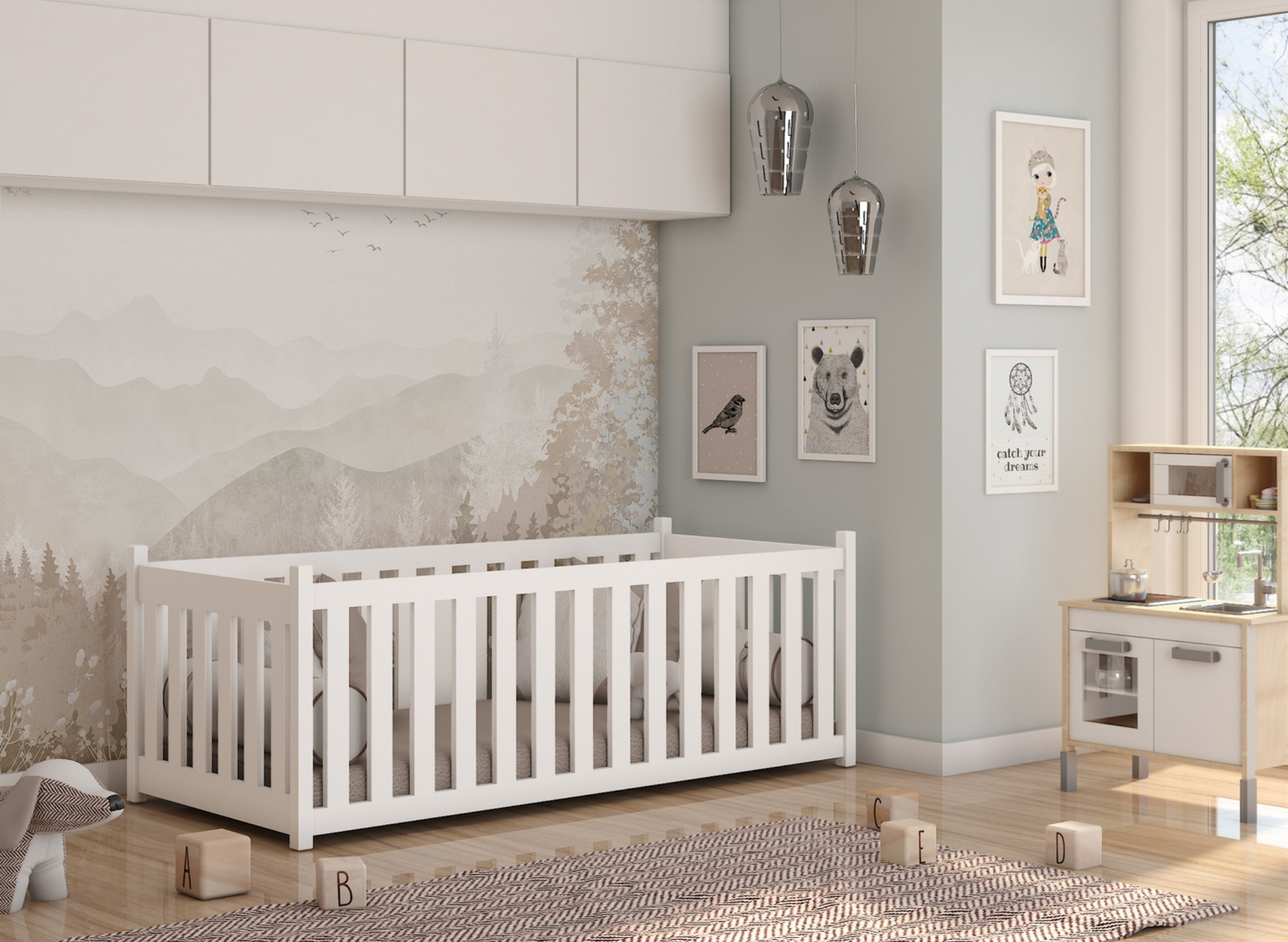 Vloerbed Cato - Kinderbed - Leverbaar in 6 kleuren!