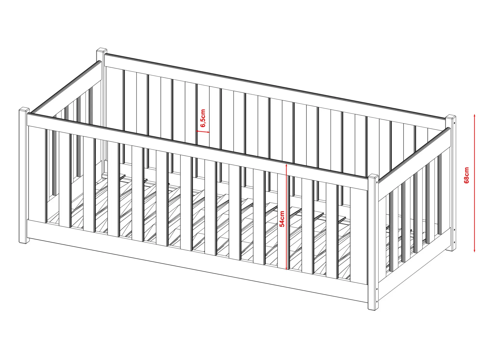 Vloerbed Cato - Kinderbed - Leverbaar in 6 kleuren!
