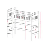 Hoogslaper Mila - Kinderbed - Leverbaar in 10 kleuren!