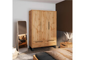 Kledingkast Halmstad - 3-Deurs met 2 Lades