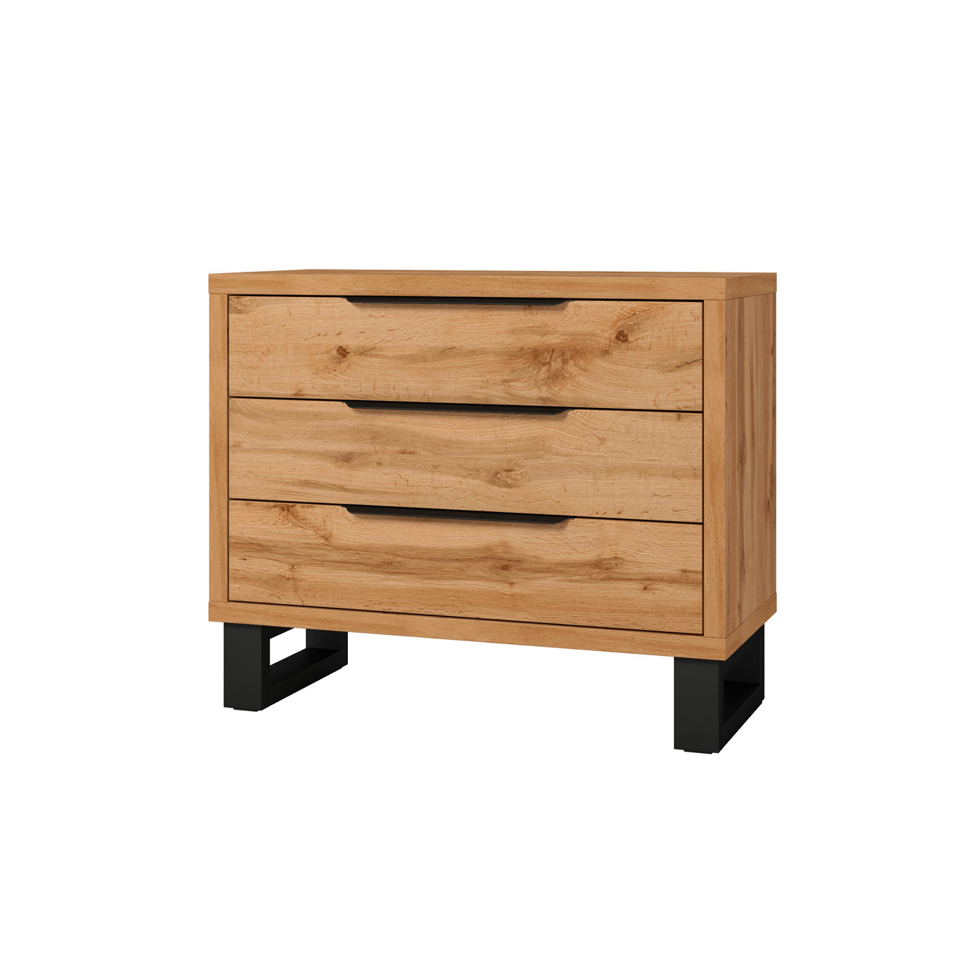 Ladekast Halmstad - 3 lades - Wotan Eiken