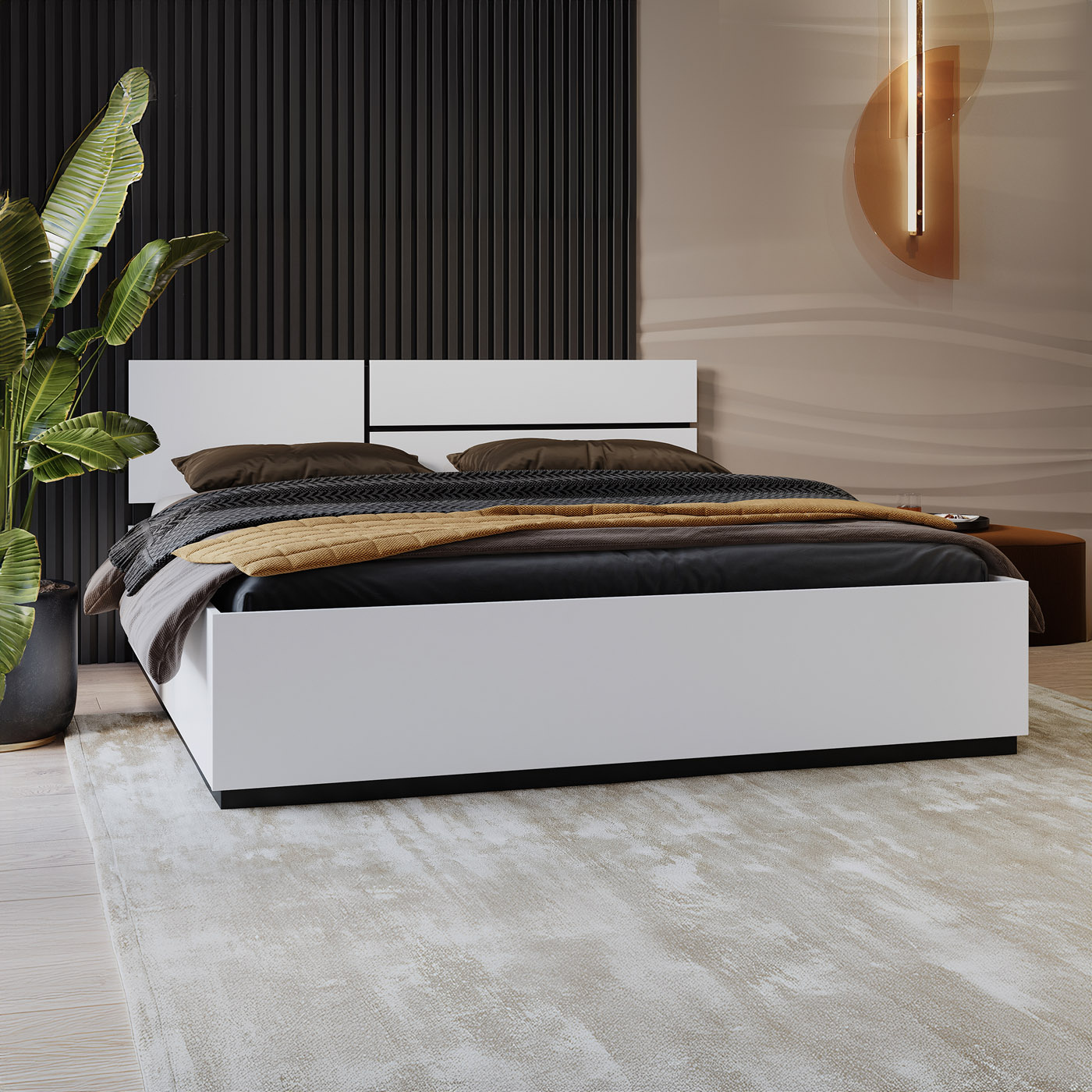 Houten Bed Crotone - Wit - Bedframe