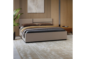 Houten Bed met Opbergruimte Crotone - Taupe