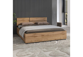 Houten Bed met Opbergruimte Crotone - Eiken