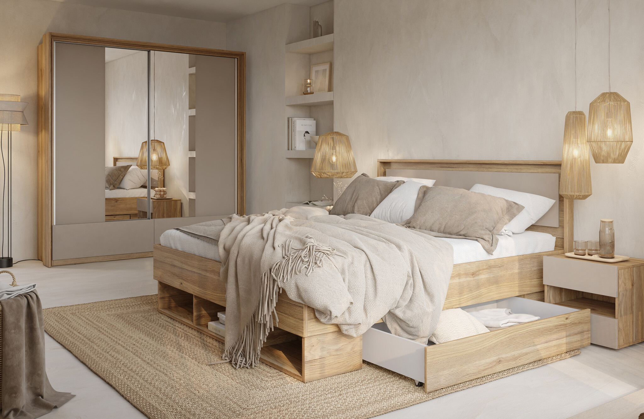 Houten Bed Imola - Wotan Eiken - Bedframe