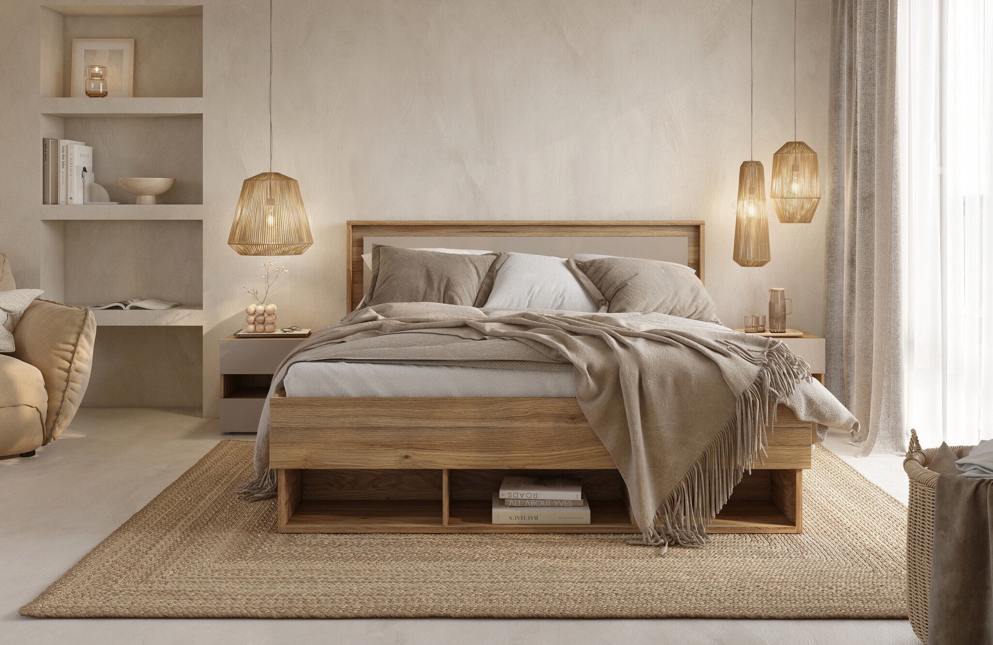 Houten Bed Imola - Wotan Eiken - Bedframe