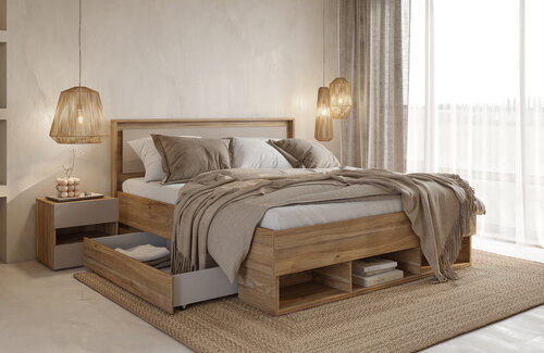 Houten Bed Imola - Wotan Eiken