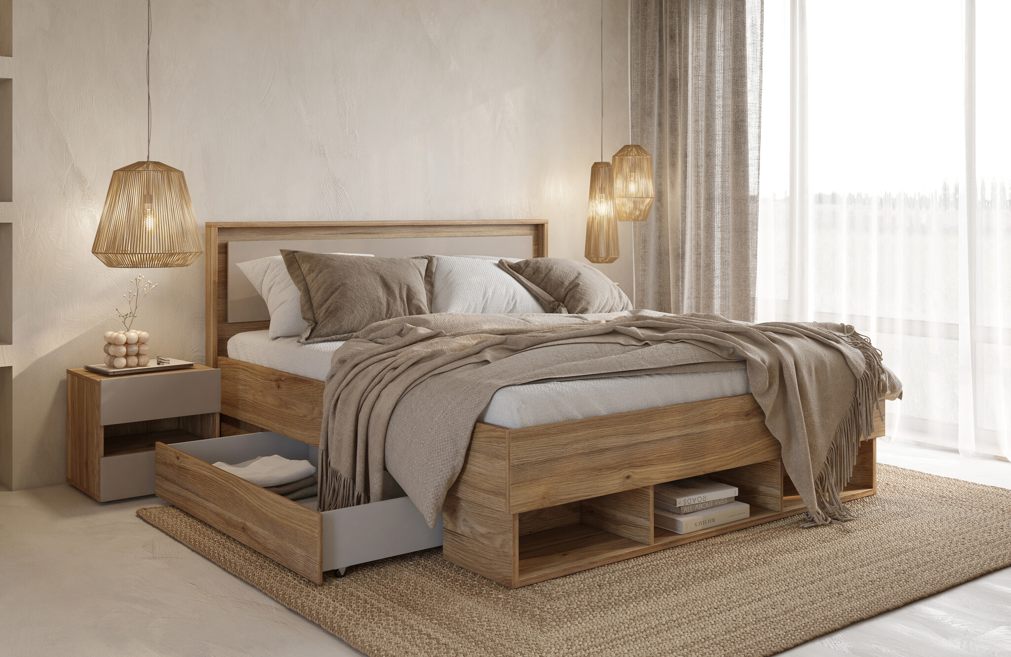 Houten Bed Imola - Eiken - Bedframe