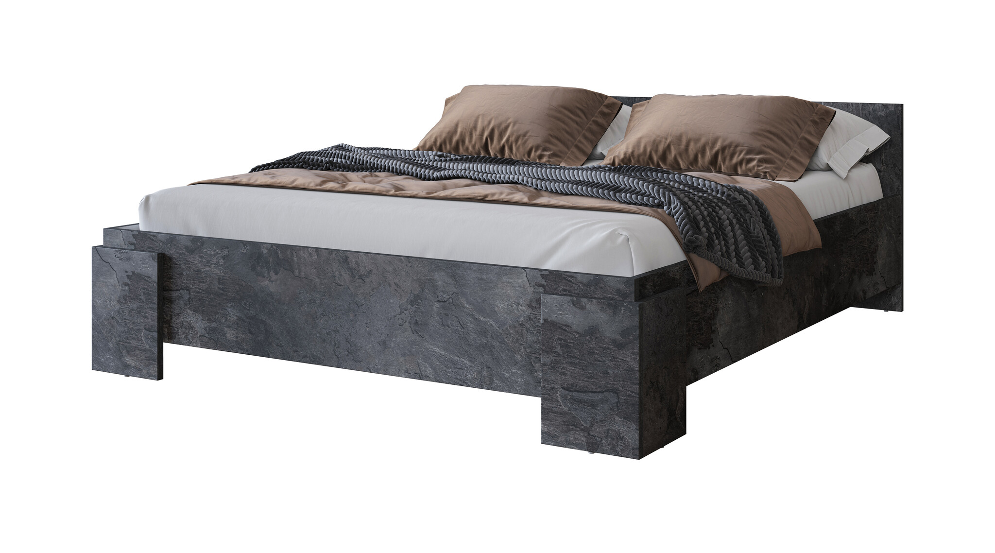 Houten Bed Nîmes - Marmer - Bedframe