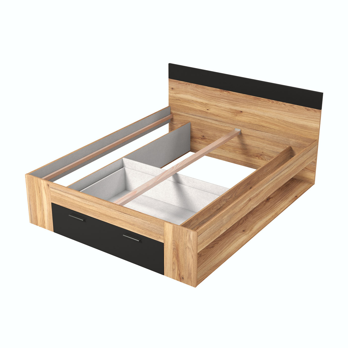 Houten Bed met Lade Bern - Naturel - Bedframe