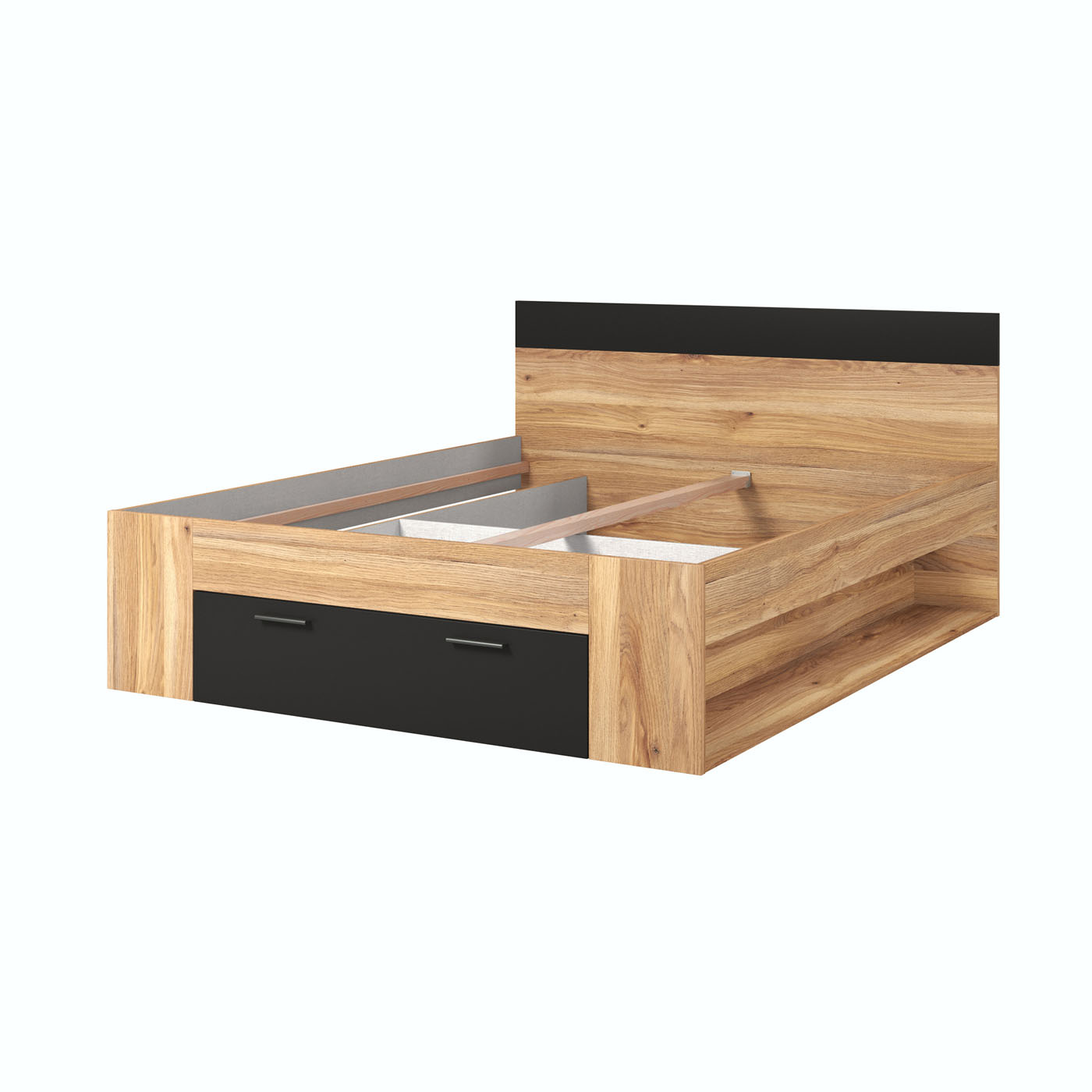 Houten Bed met Lade Bern - Naturel - Bedframe