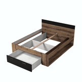 Houten Bed met Lade Bern - Walnoot - Bedframe