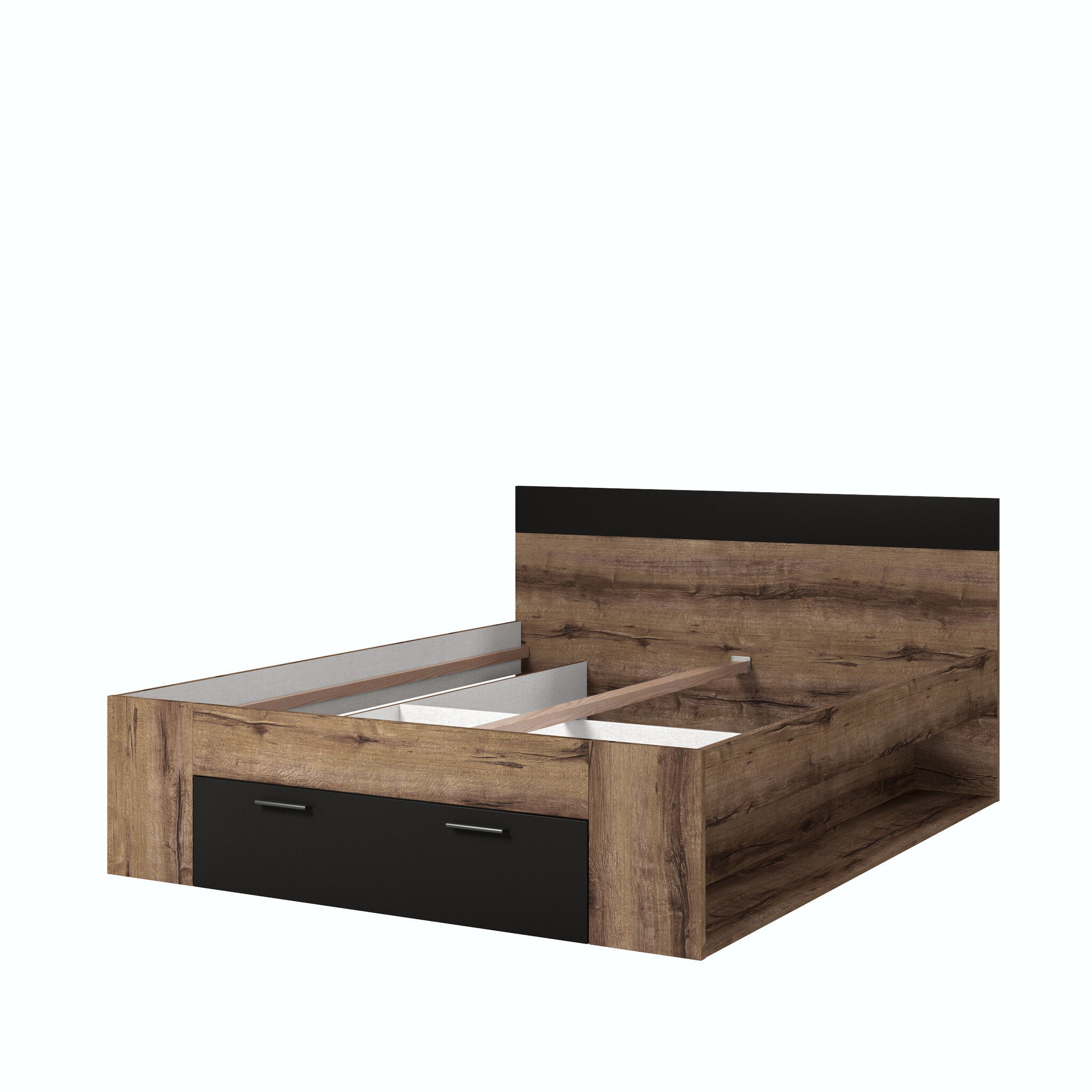 Houten Bed met Lade Bern - Walnoot - Bedframe