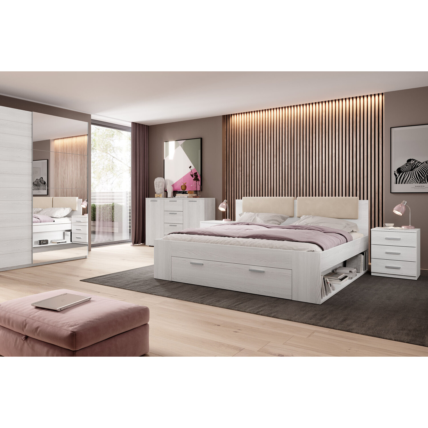 Elektrisch bed met houten lattenbodem en poten La Redoute Interieurs | La Redoute