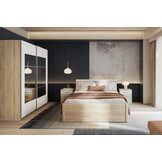 Houten Bed met Laden Brest - Beige - Bedframe