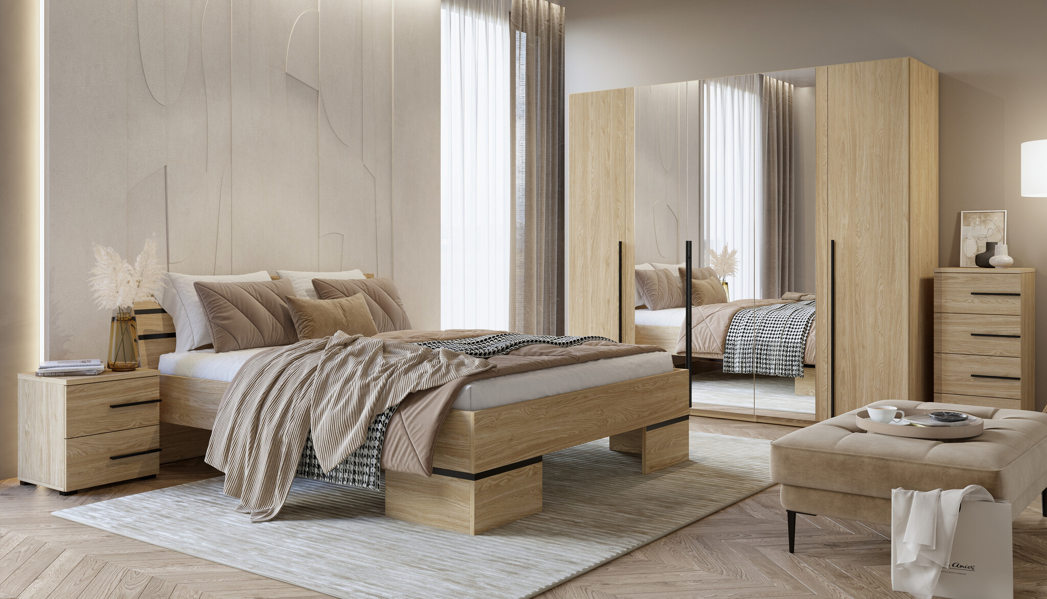Houten Bed Vienna - Naturel - Bedframe