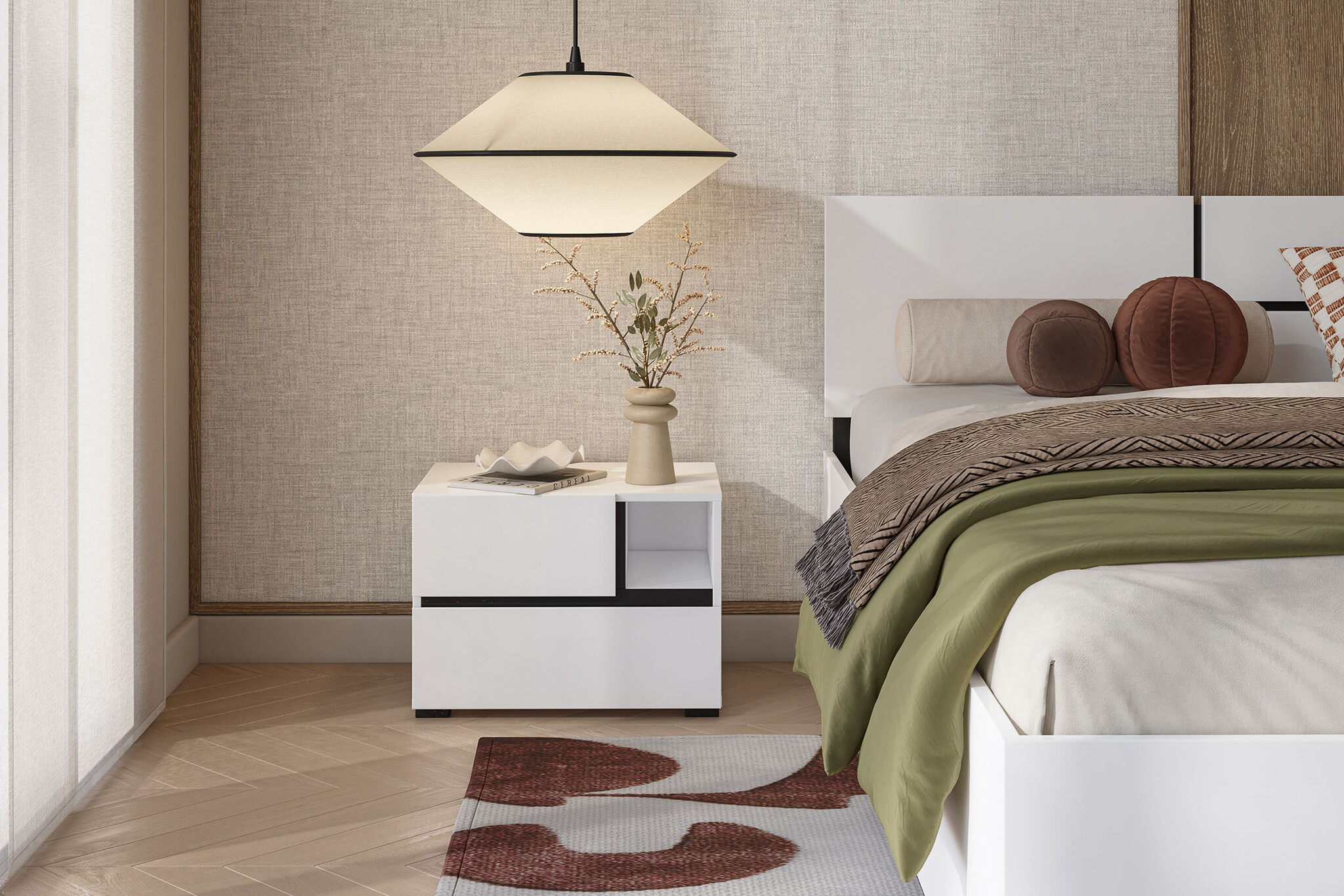 Houten Bed Crotone - Wit - Bedframe