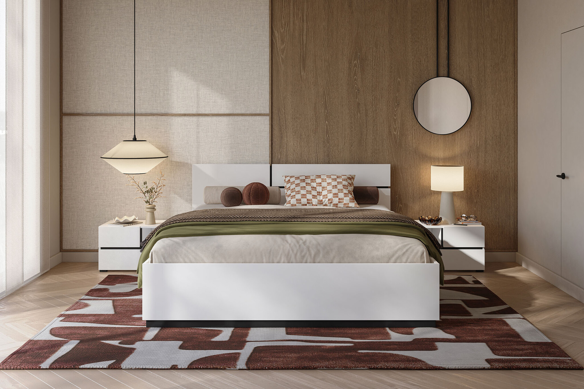 Houten Bed Crotone - Wit - Bedframe