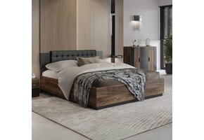 Houten Bed met Opbergruimte Siena - Walnoot