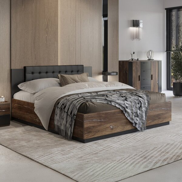 Home365 Houten Bed met Opbergruimte Siena - Walnoot