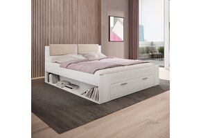 Houten Bed met Lade Genua - Wit