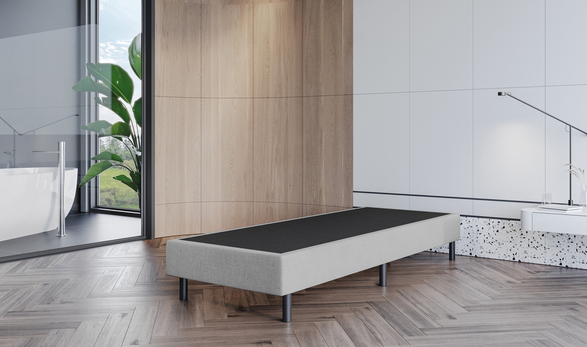 OP=OP Boxspring Box 80 x 210 Grijs