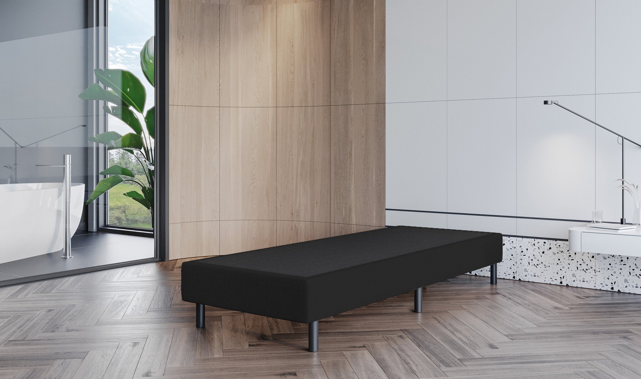 OP=OP Boxspring Box 100 x 210 Zwart