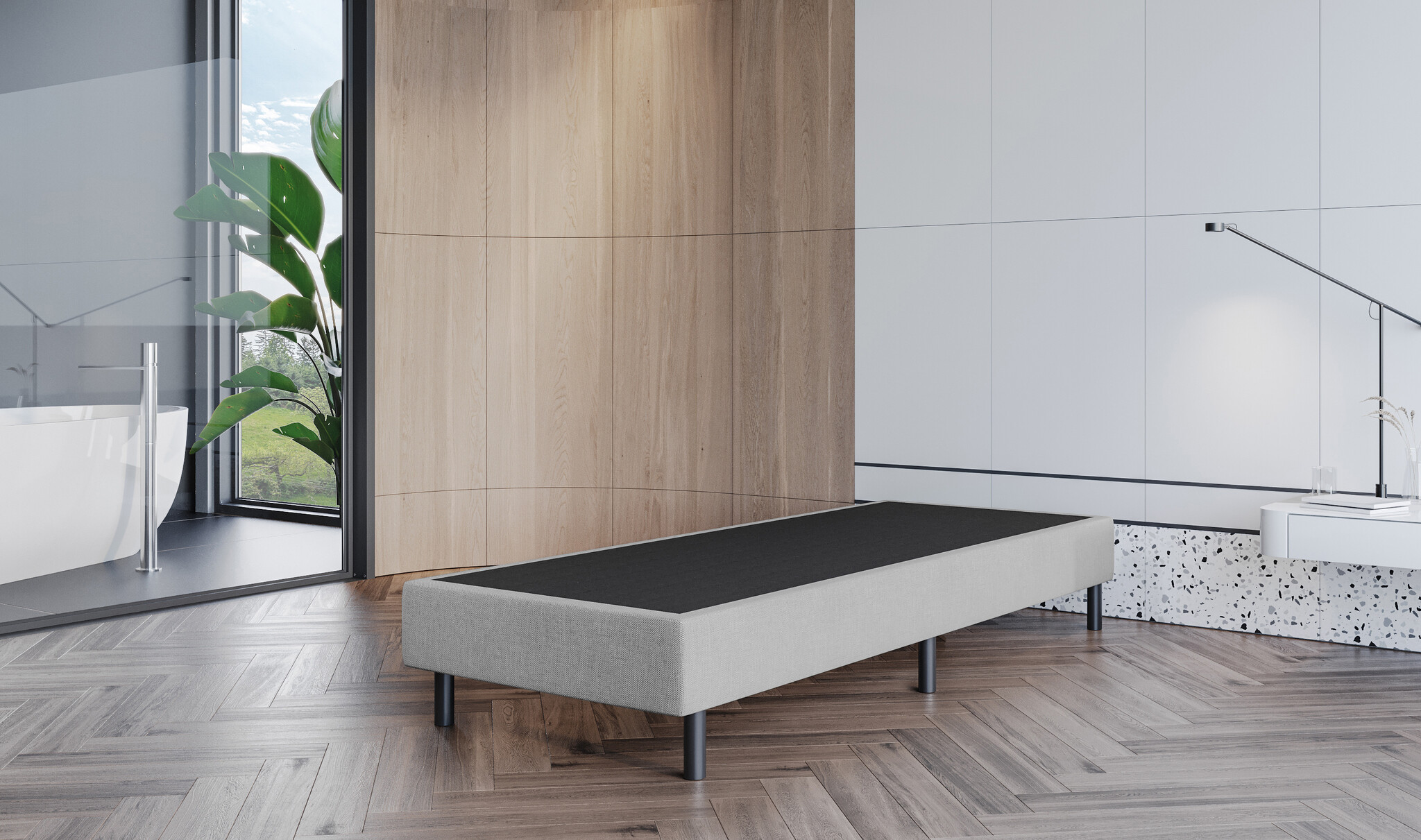 Showmodel Boxspring Box 90 x 200 Grijs