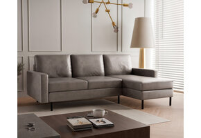 Hoekbank Hawaii - Suède Leder Look - Universeel - 3 zits - Direct Leverbaar