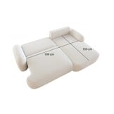 Slaapbank met Opbergruimte Morris Teddy stof| Hoekbank