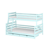 Stapelbed met Lade Faas - 3-persoons - 90/120 x 200 - Kinderbed - Leverbaar in 8 kleuren!