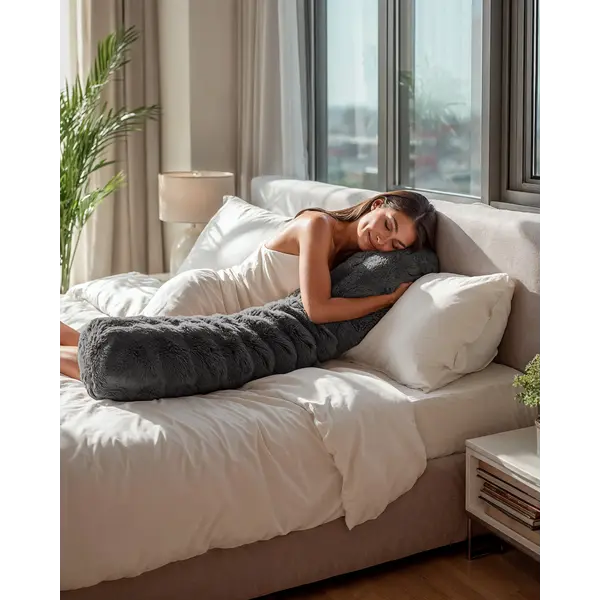 Primaviera Deluxe Bodypillow Pompom | Nachtkussen - 140 x 20
