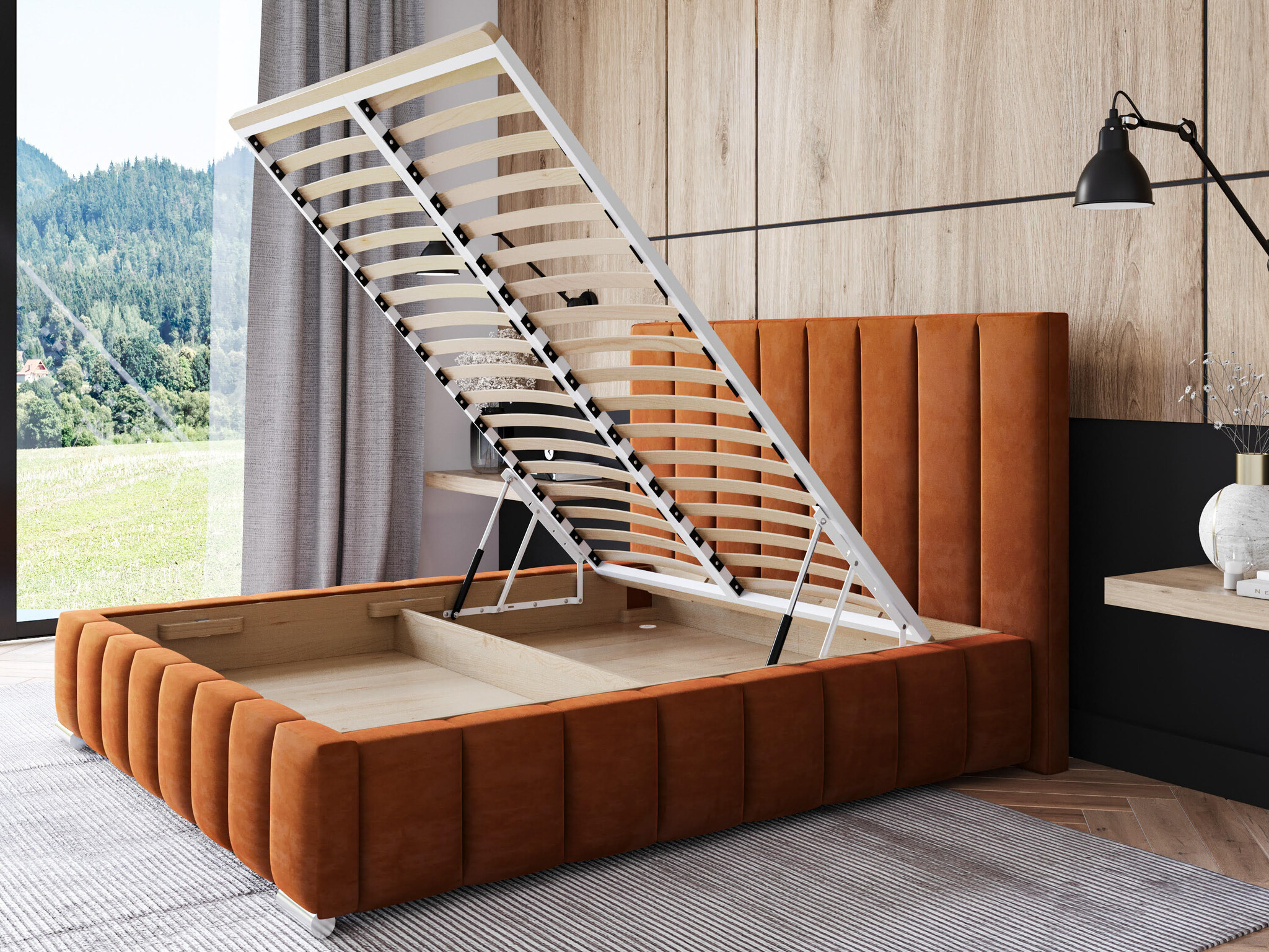 Opberg Bed Abel – Luxe Bekleding | Kies je kleur