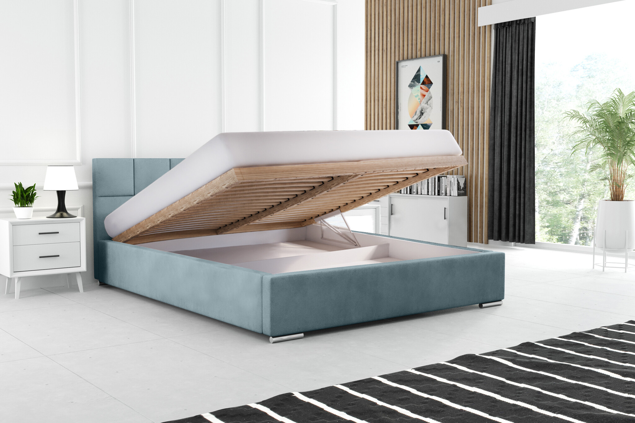Opberg Bed Charles – Luxe Bekleding | Kies je kleur