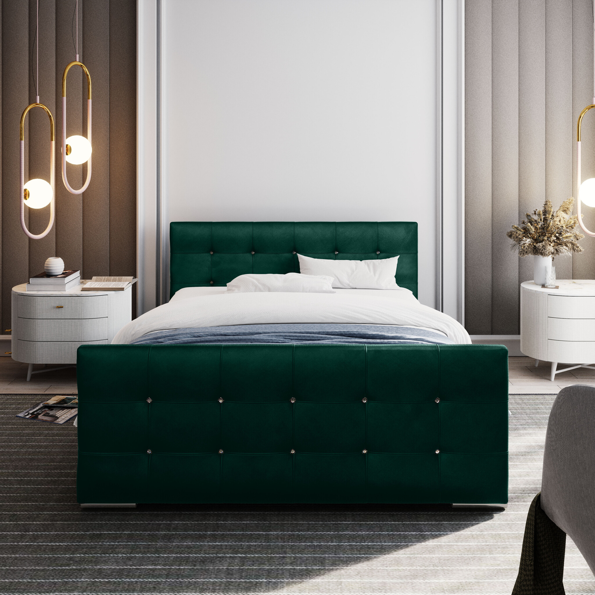 Opberg Bed Diamond – Luxe Bekleding | Kies je kleur