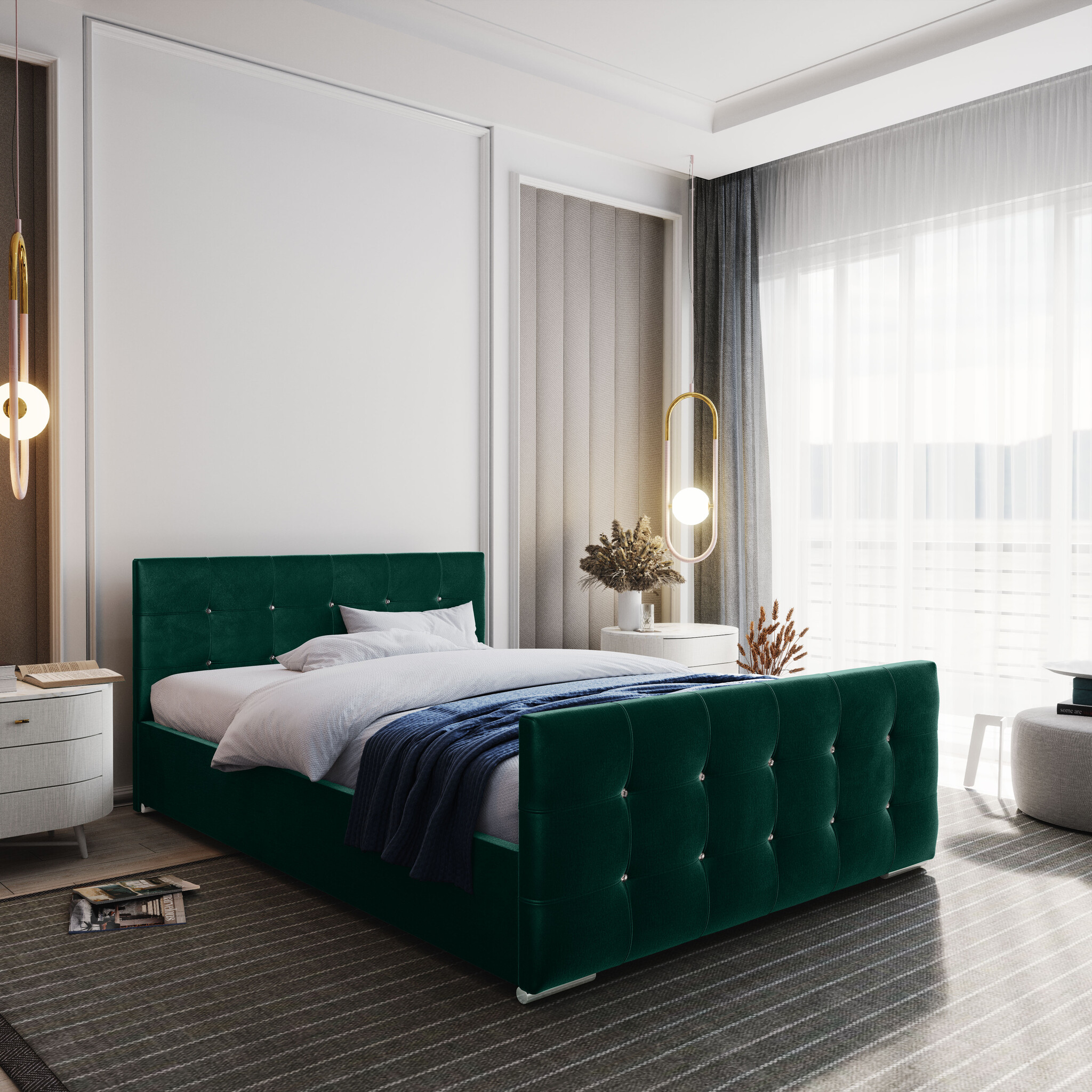 Opberg Bed Diamond – Luxe Bekleding | Kies je kleur