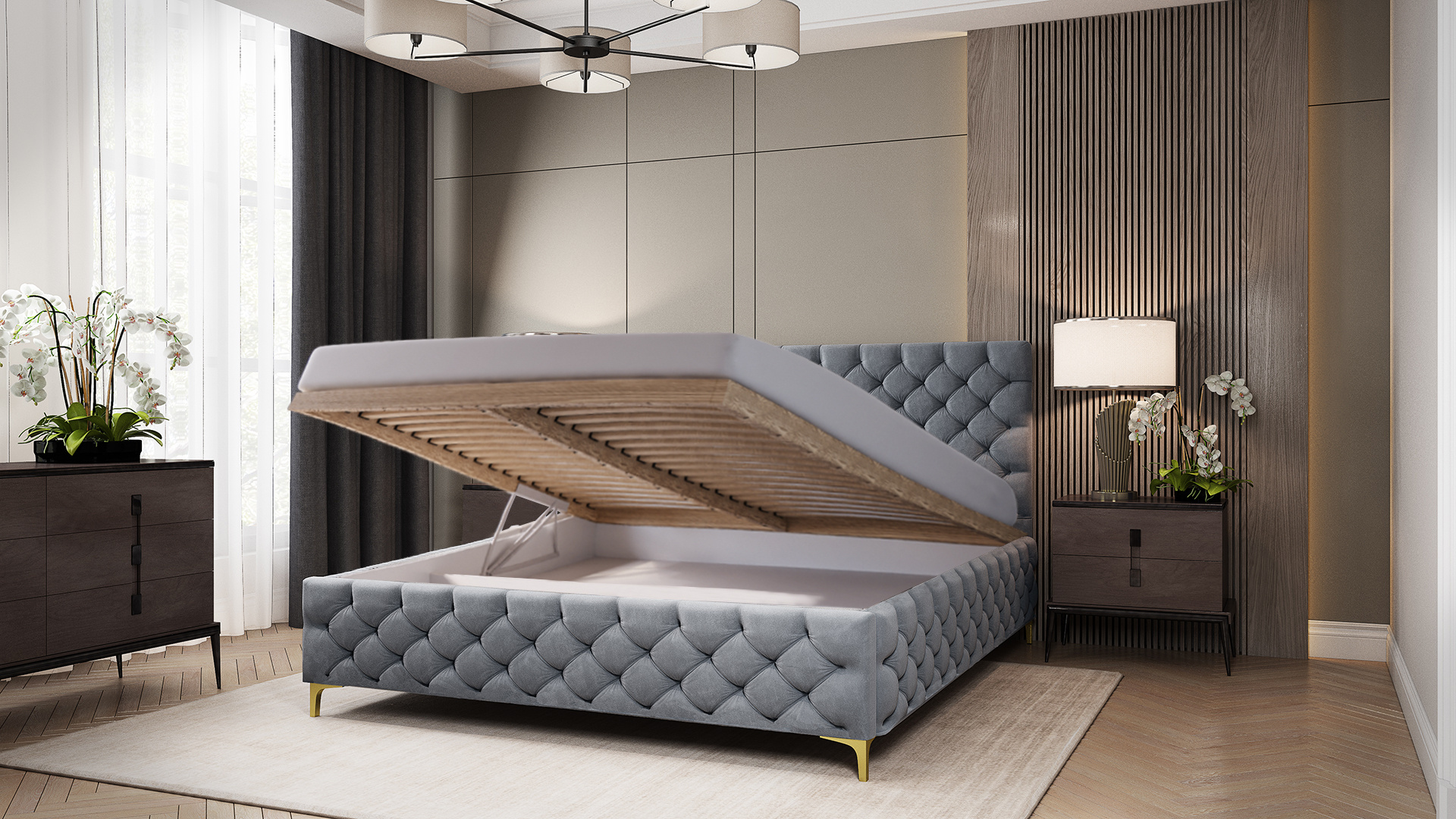 Opberg Bed Firenze – Luxe Bekleding | Kies je kleur