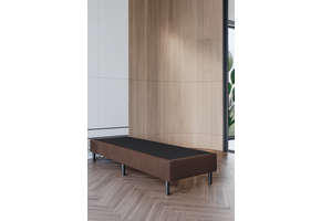 OP=OP Vaste Boxspring Box Zonder Matras 90 x 200 Bruin