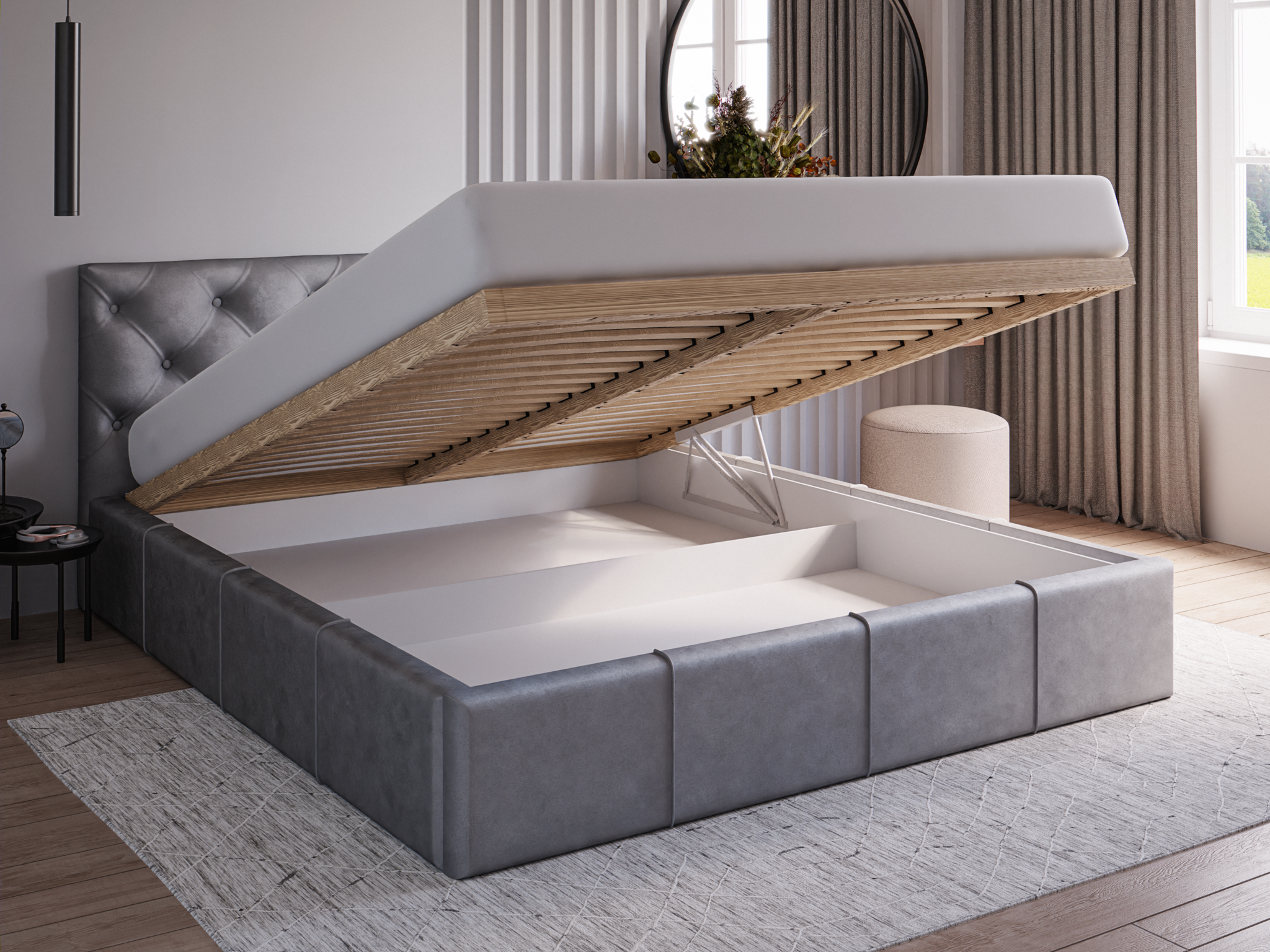 Opberg Bed Gabi – Luxe Bekleding | Kies je kleur