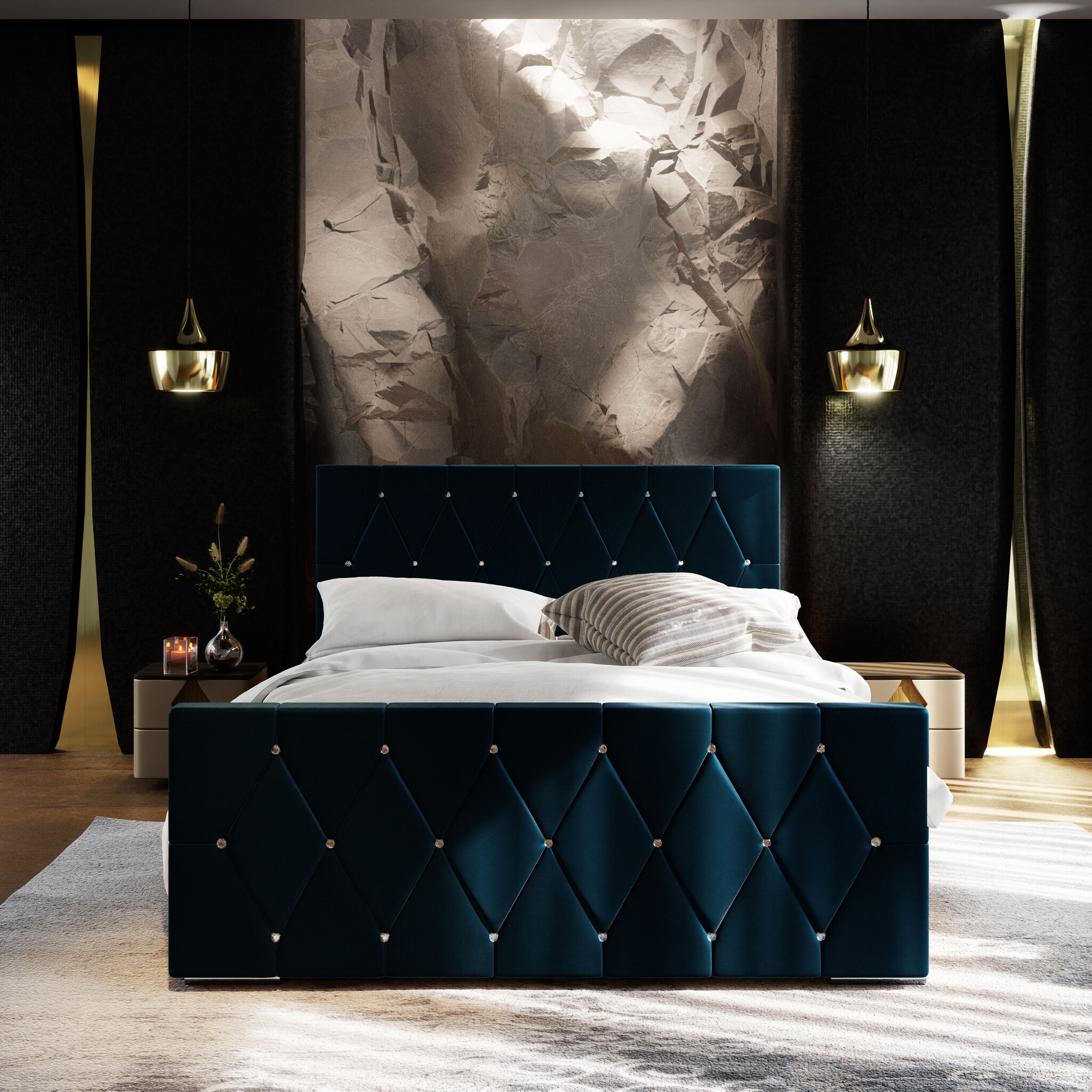 Opberg Bed Irvine – Luxe Bekleding | Kies je kleur