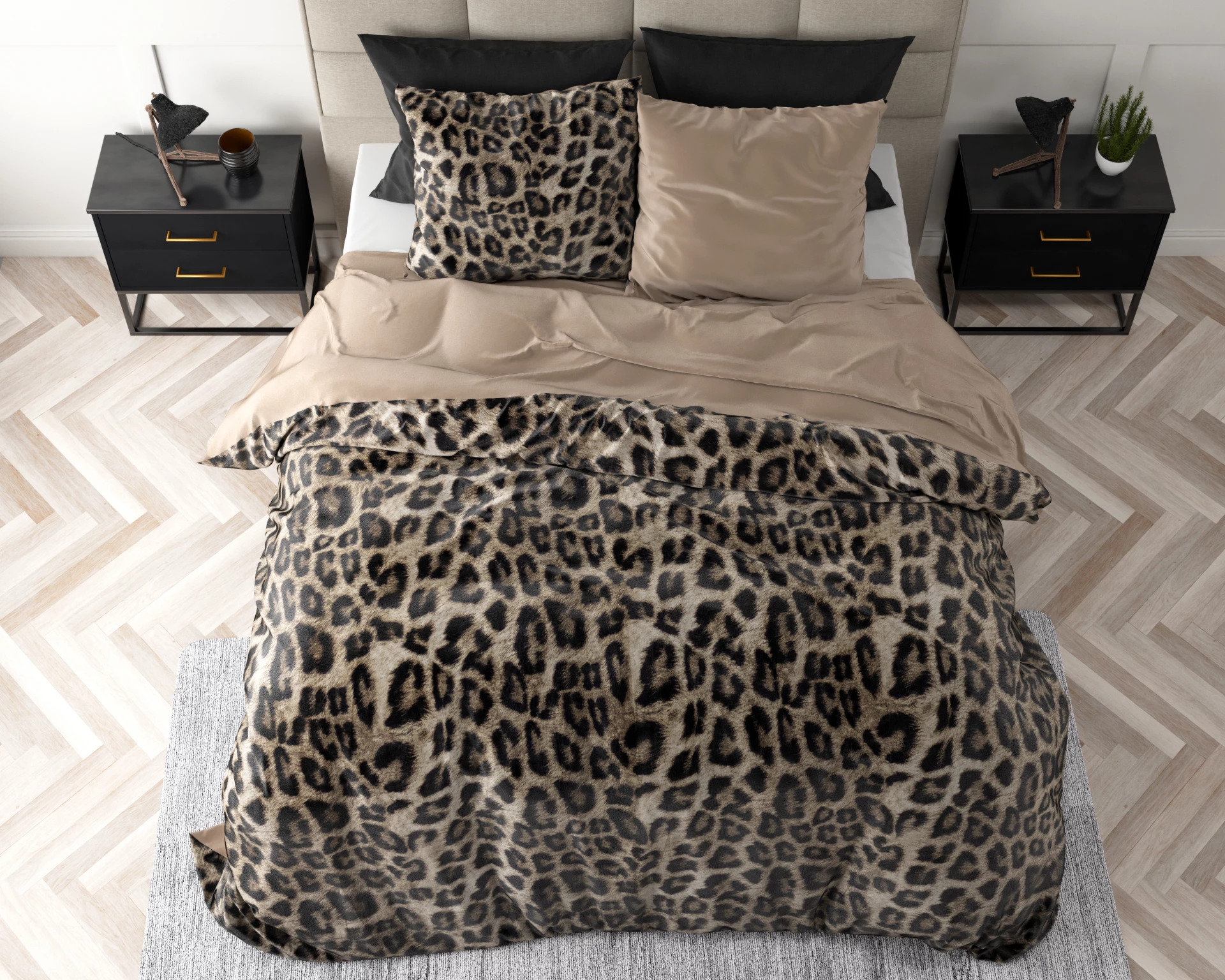 Velvet Tiger Bruin 240 x 200/220
