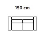 Slaapbank Singapore - 2 of 3 zits - Uitklapbaar