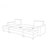 Slaapbank met opbergruimte Mick | U-bank