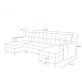 Slaapbank met opbergruimte Mick | U-bank