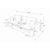 Slaapbank met opbergruimte Bente | Zitbank